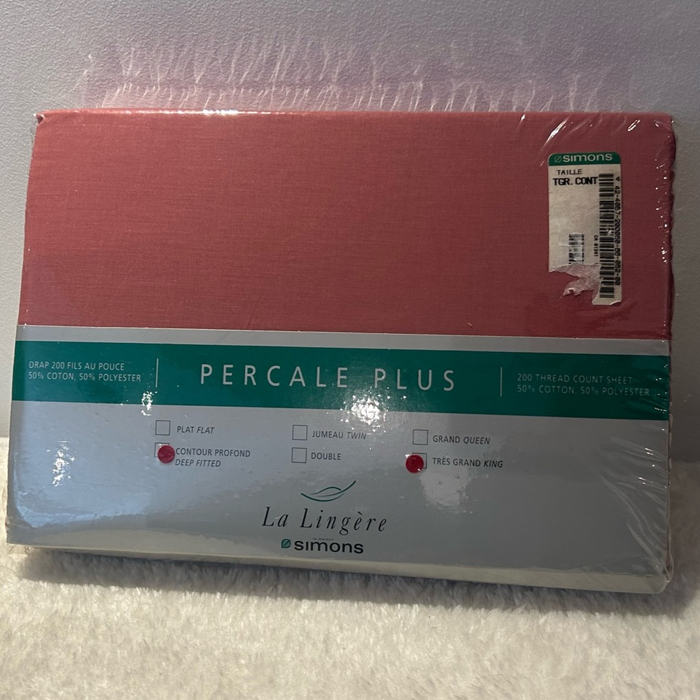 Percale plus 200-thread-count contour sheet